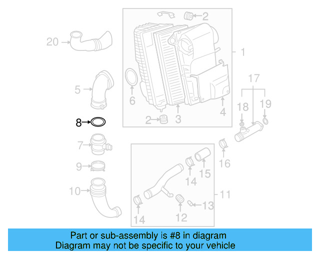 Air Mass Sensor Seal 357-129-625-A - View 41