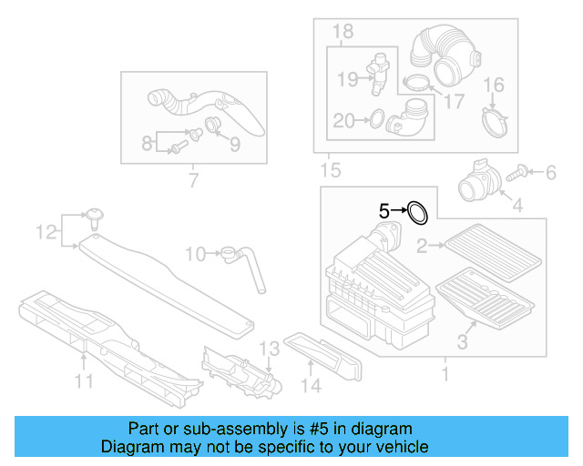 Air Mass Sensor Seal 357-129-625-A - View 44