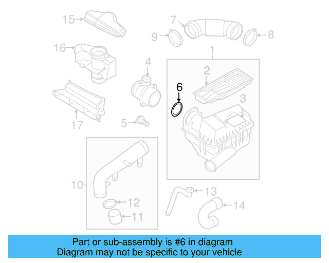 Air Mass Sensor Seal 357-129-625-A - View 45