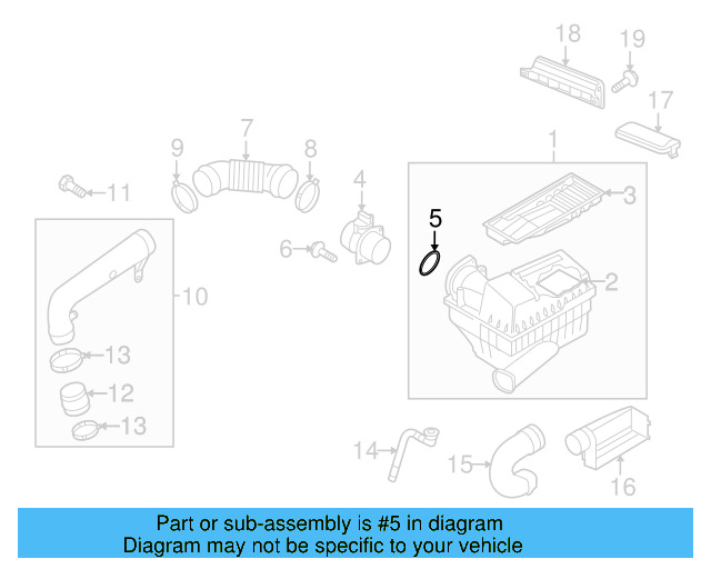 Air Mass Sensor Seal 357-129-625-A - View 66