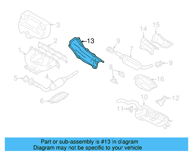 Heat Shield 1J0-803-311-J - View 3