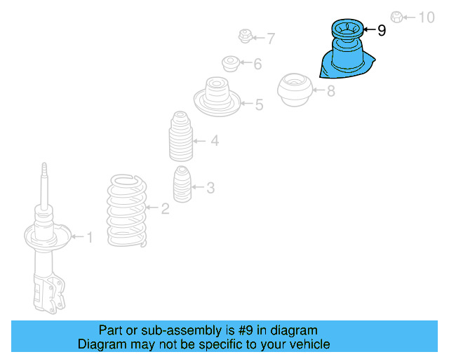 Strut Mount Stop 357-412-319-B - View 3