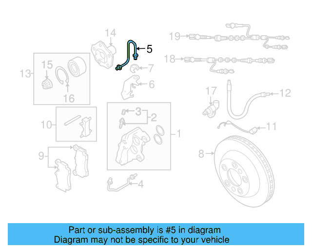 Brake Line 7L0-614-772-A - View 6