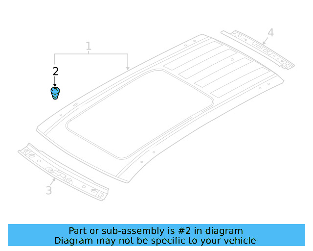 Roof Panel Nut WHT-003-869-A - View 9