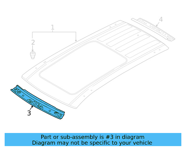 Windshield Header 3CC-817-123 - View 3