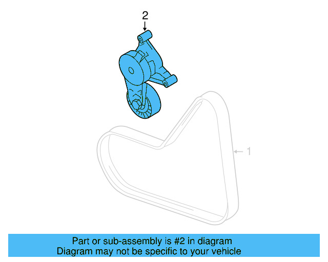 Accessory Drive Belt Tensioner Assembly 38109315AE - View 12