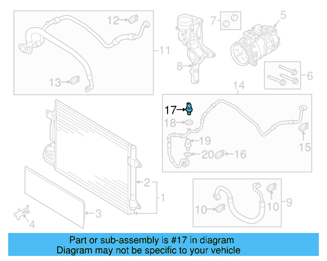 A/C Service Valve Core 8E0-820-855 - View 109