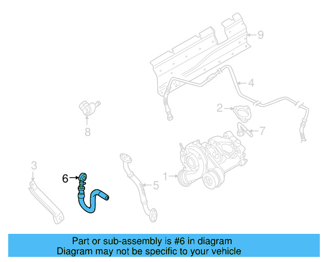 Water Hose Assembly 06B-121-497-F - View 10