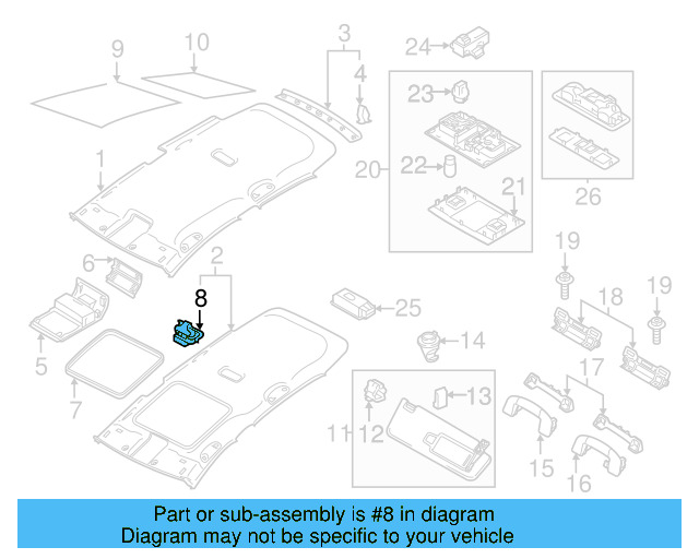 Frame Trim Clip 5G0-867-289-D - View 7