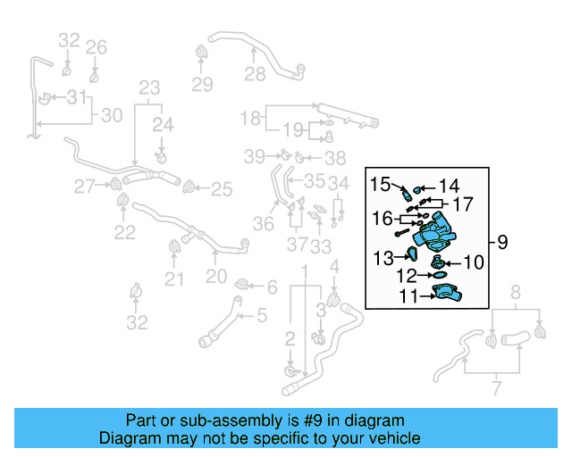 Thermostat Housing 022-121-111-G - View 8
