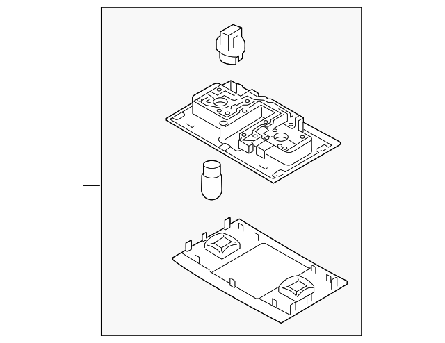 Map Lamp Assembly 17A-947-105-WHI - View 2