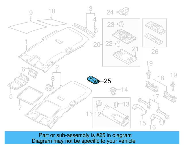Visor Lamp 5F0-947-109-C-Y20