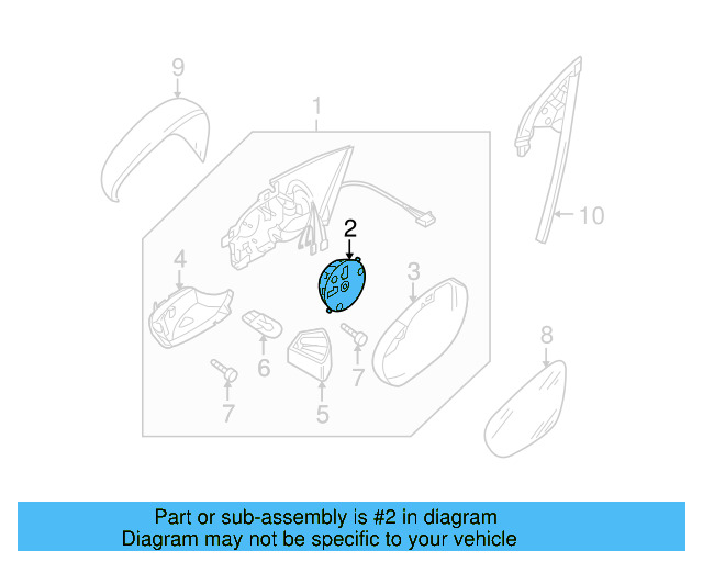 Adjust Motor 3D0-959-578-B - View 35
