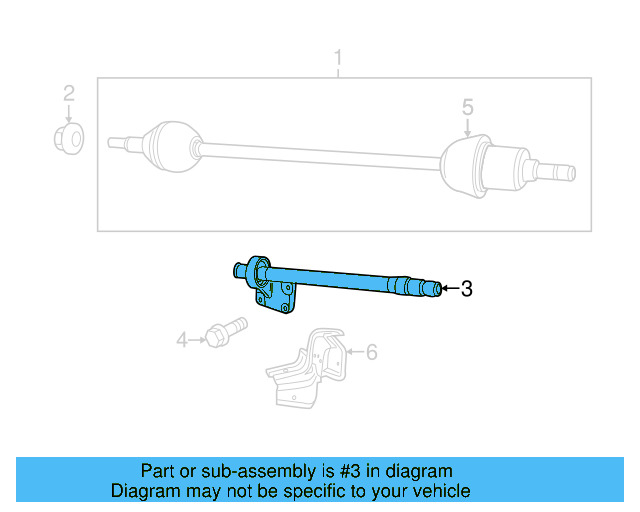 Intermediate Shaft 7B0-407-302-B - View 3