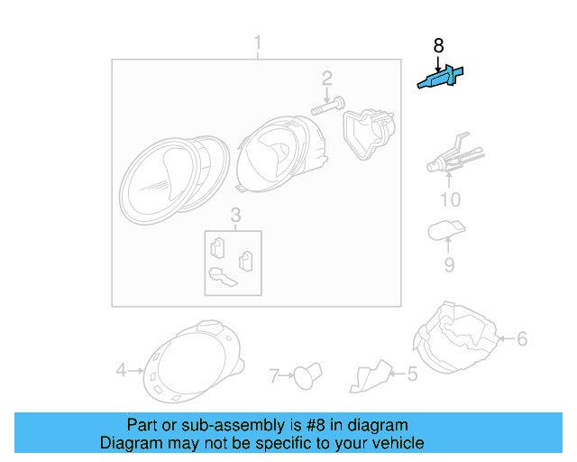 Headlamp Frame Bracket 1C0-806-521-E - View 6