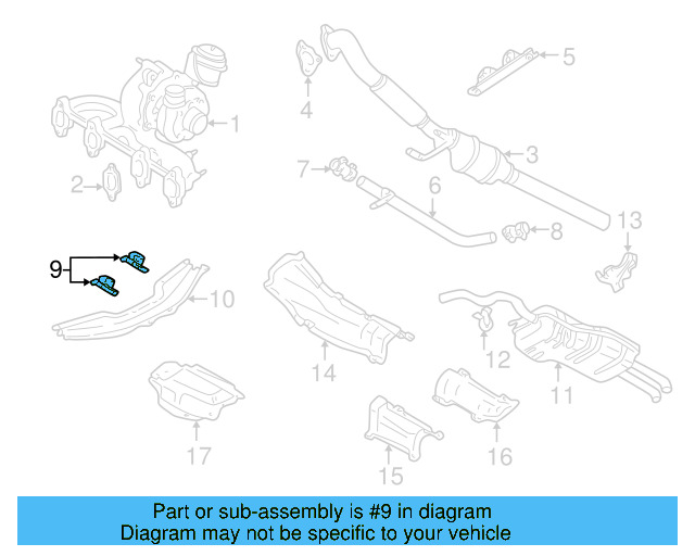Resonator & Pipe Bracket 1J0-253-144-G - View 13