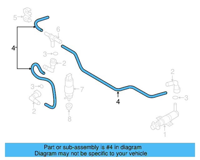 Washer Hose 1J0-955-964-F - View 27