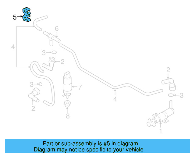 Washer Hose Holder 1H0-955-846