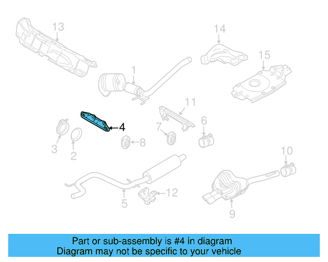 Converter & Pipe Mount Bracket 1K0-253-144-AD - View 4