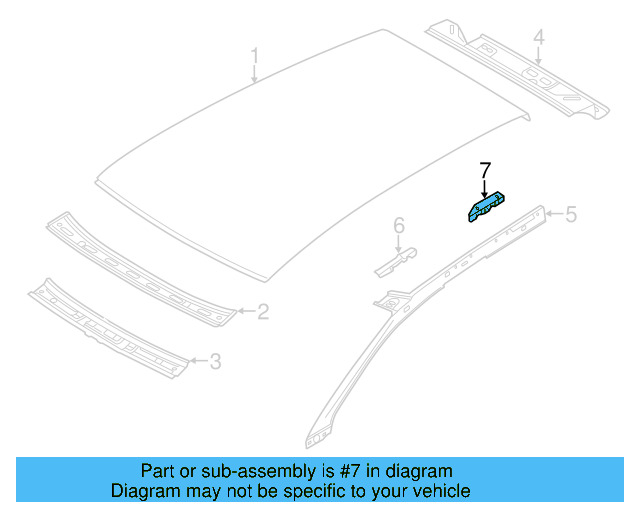 Roof Rail 7P0-817-287 - View 3