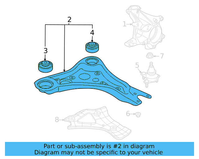 Control Arm 1EK-407-151 - View 3