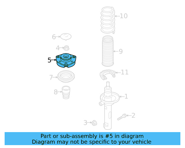 Strut Mount 1EA-412-331-B - View 4