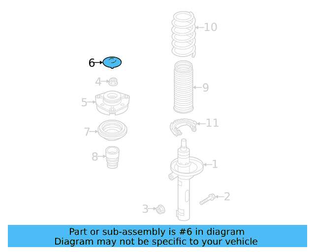 Strut Mount Cap 6Q0-412-359 - View 9