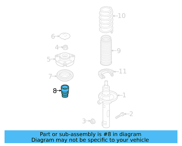 Suspension Strut Bumper 1K0-412-303-B - View 25