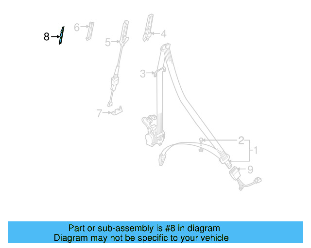Height Adjuster Upper Bracket 7L0-880-343-F - View 8