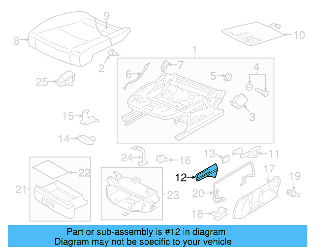 Adjust Handle 1K0-882-251-A-82V - View 7