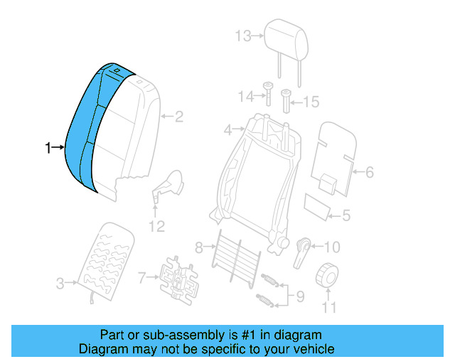 Seat Back Cover 5K3-881-805-CJ-VCH - View 11