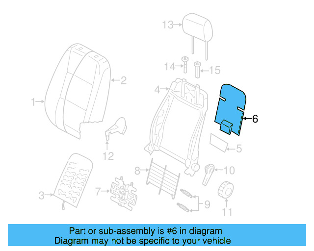 Seat Back Panel 3C0-881-989-B