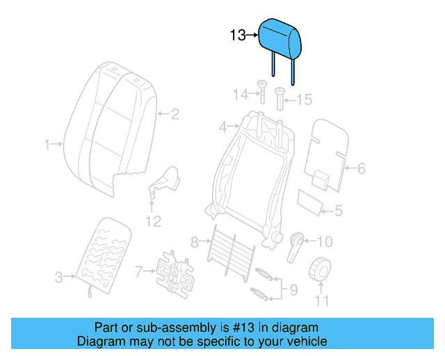 Headrest 5K0-881-903-AA-M0N - View 4