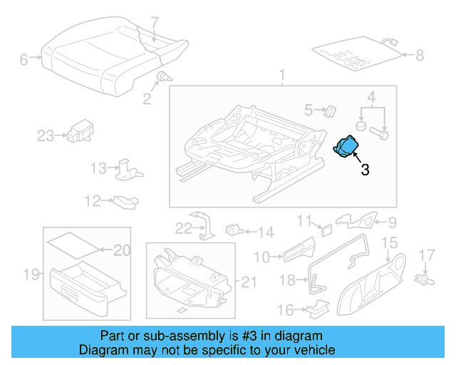Height Adjuster 1K0-881-053-A - View 24