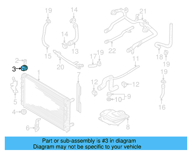 Radiator Insulator 8D0-121-276 - View 13