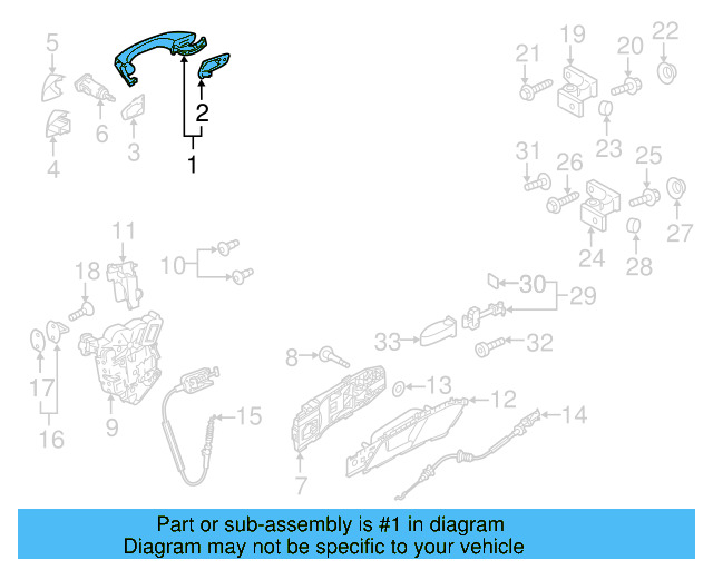 Handle, Outside 5GM-837-206-B-GRU - View 5