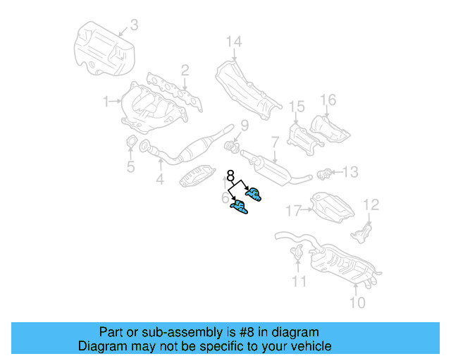 Resonator & Pipe Bracket 1J0-253-144-G - View 8