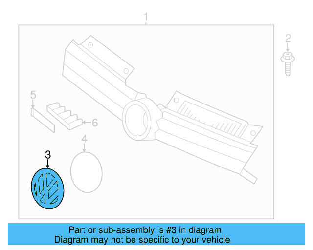 Grille Emblem 5C6-853-601-D-LIP - View 7