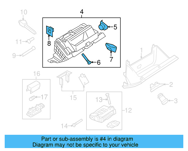 Glove Box Frame 3C1-857-114-E-9B9 - View 8