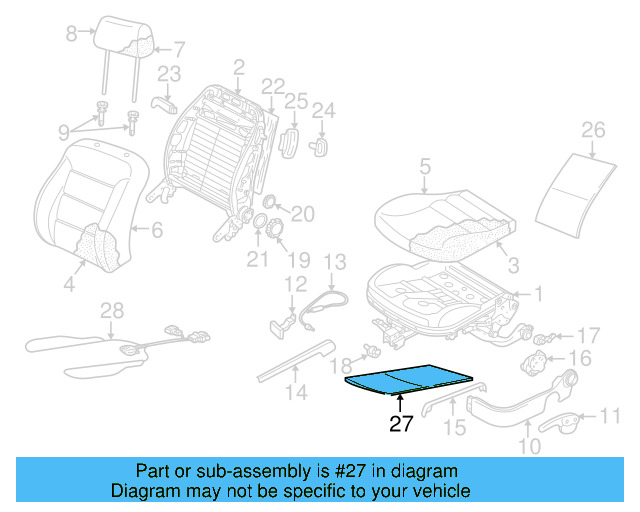 Seat Cushion Heater 1J0-963-555-G - View 3
