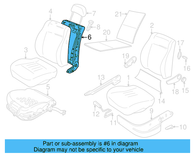 Seat Back Frame 1H3-881-045-AB - View 4