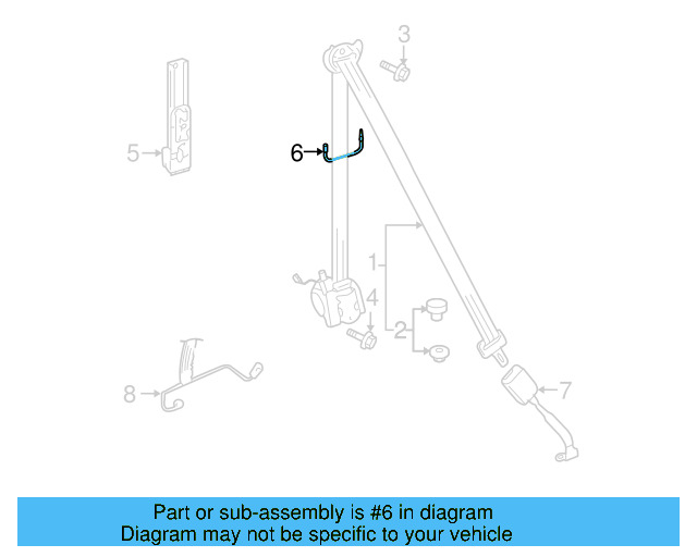 Seat Belt Guide 1K3-857-817 - View 3