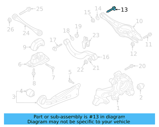 Lower Control Arm Adjust Bolt WHT-000-228 - View 56