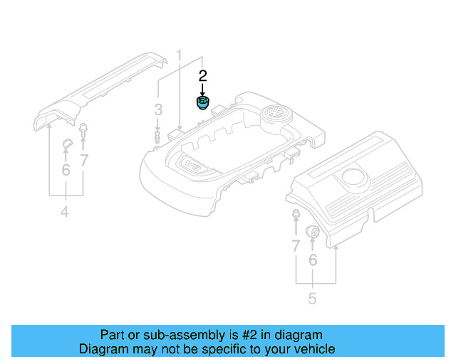 Engine Cover Retainer 07C-103-226 - View 9