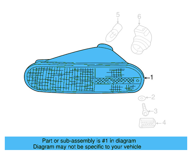 Signal Lamp Assembly 1C0-953-156-J - View 6
