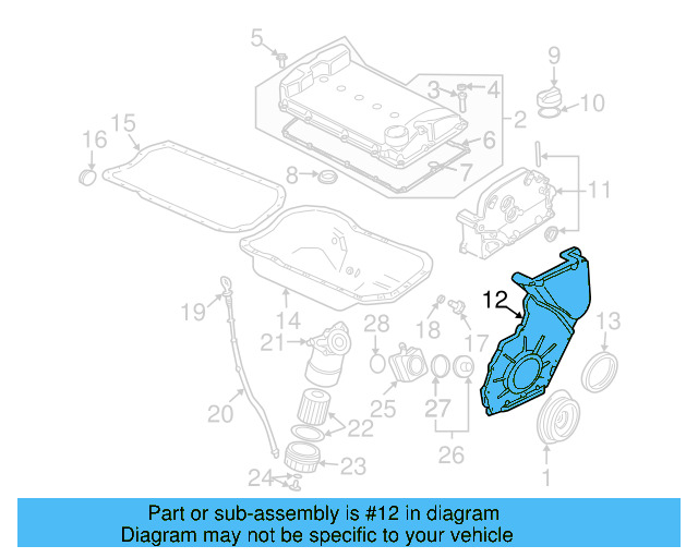 Engine Timing Cover 03H-103-173-D - View 14