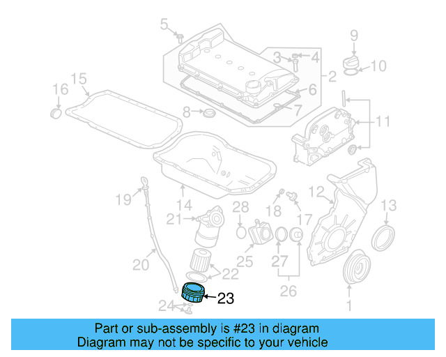 Engine Oil Filter Housing Cover 071-115-433 - View 26