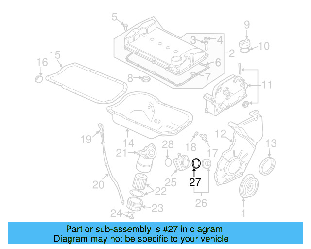 Engine Oil Cooler Gasket 038-117-070 - View 58