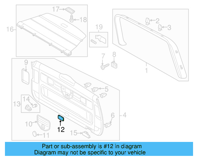 Lower Center Pillar Trim Clip 4A0-867-276-B - View 179