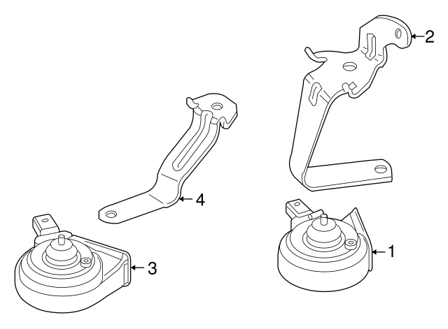 Horn 3C0-951-221-F - View 3